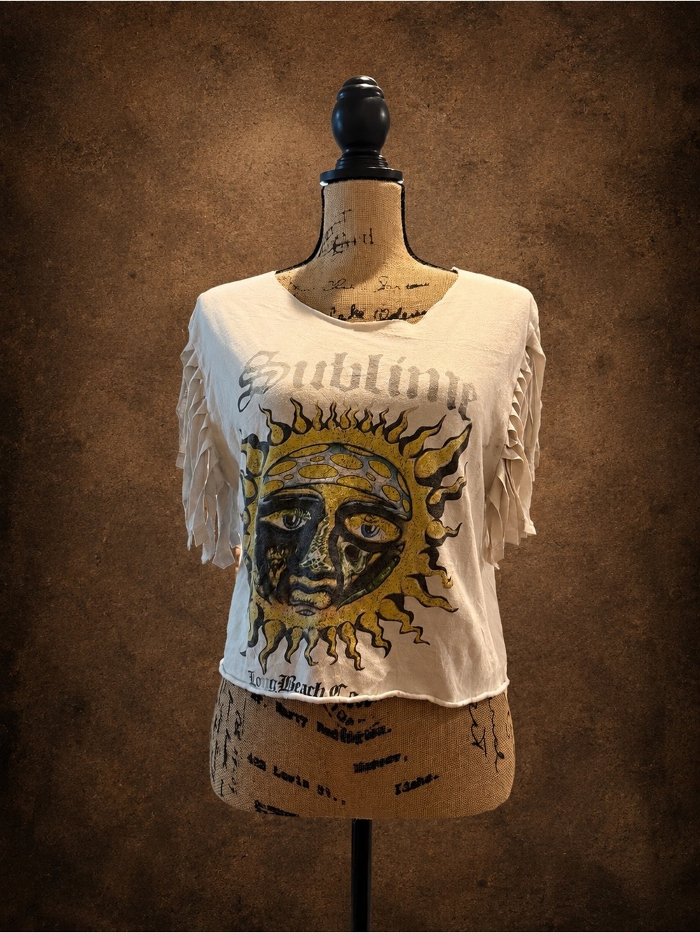 Sublime Distressed Fringe Tee – Size Small